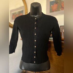 White House Black Market Black Cardigan Sweater